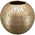 Vase Iride, gold, Aluminium, 25x25x25 cm