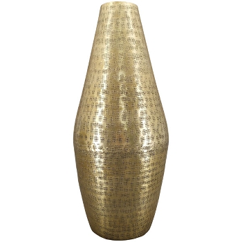 Vase Aurum, gold, Aluminium, 19x19x52 cm