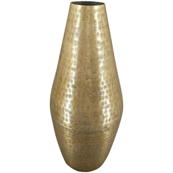 Vase Aurum, gold, Aluminium, 19x19x52 cm