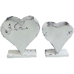 HerzVase ClairBlanc, weiß, Metall, 20x9x23 cm