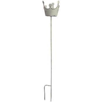 GartenStecker ClairBlanc, weiß, Metall, 18x18x115 cm
