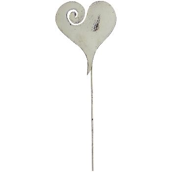 HerzStecker ClairBlanc, weiß, Metall, 12x1x80 cm