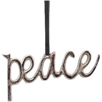 PeaceHänger Puri, silber, Aluminium, 12x0,2x6 cm