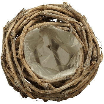 PflanzKorb Willow, braun, Traubenzweig, 20x20x8 cm