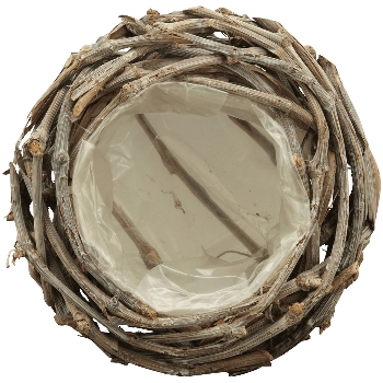 PflanzKorb Willow, braun, Traubenzweig, 28x28x9,5 cm