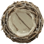 PflanzKorb Willow, braun, Traubenzweig, 28x28x9,5 cm