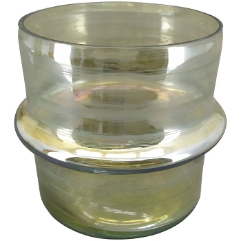 Vase VERT, grün, Glas, 12x12x10,5 cm