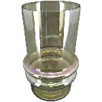 Vase VERT, grün, Glas, 12x12x17,5 cm