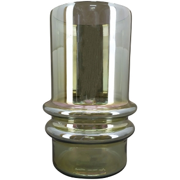 Vase VERT, grün, Glas, 12x12x17,5 cm
