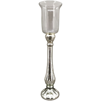WindLicht Vitreous, silber, Glas, 13,5x13,5x56,5 cm