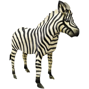 Zebra Kanu, Metall, 23x6x20 cm