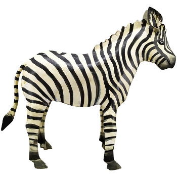 Zebra Kanu, Metall, 23x6x20 cm
