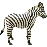 Zebra Kanu, Metall, 28x6x26 cm