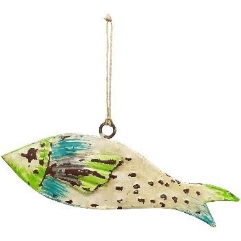 Fisch Kanu, Metall, 22x3x8 cm