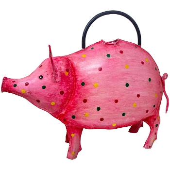 GießKanne Schwein Kanu, Metall, 41x14x35 cm