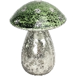 Pilz Vitreous, grün, Glas, 9x9x12 cm