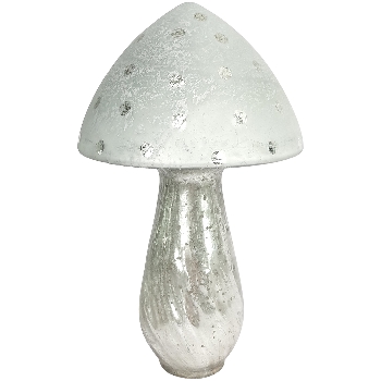 Pilz Vitreous, weiß, Glas, 17x17x29 cm