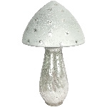 Pilz Vitreous, weiß, Glas, 17x17x29 cm