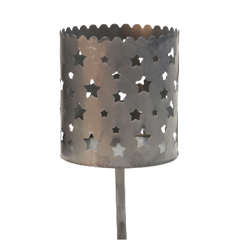 TeeLichtHalter Junker, Metall, 6x6x13 cm