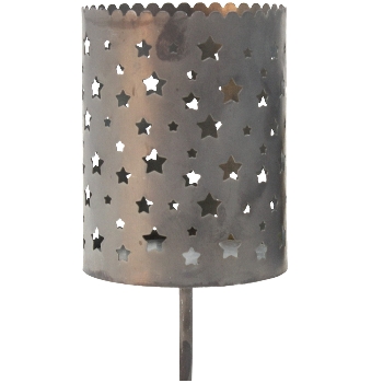 TeeLichtHalter Junker, Metall, 8x8x16 cm