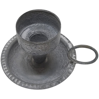 KerzenHalter Junker, grau, Metall, 10x8x6 cm