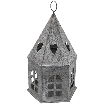 Haus Junker, grau, Metall, 20x9x16 cm