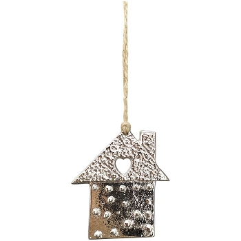 HausHänger GROS, silber, Aluminium, 8x1x8 cm