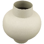 Vase SilO, creme, Metall, 11x11x12,5 cm