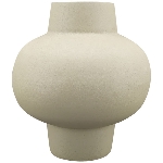 Vase SilO, creme, Metall, 11x11x12,5 cm
