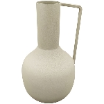 Vase SilO, creme, Metall, 11x11x20 cm