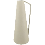 Vase SilO, creme, Metall, 9,5x9,5x25 cm
