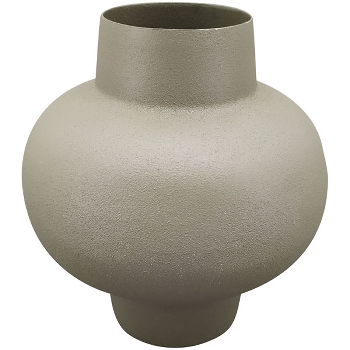 Vase SilO, khaki, Metall, 11x11x12,5 cm