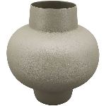 Vase SilO, khaki, Metall, 11x11x12,5 cm