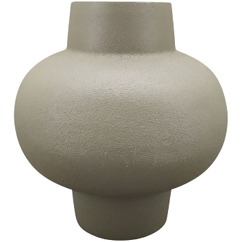 Vase SilO, khaki, Metall, 11x11x12,5 cm