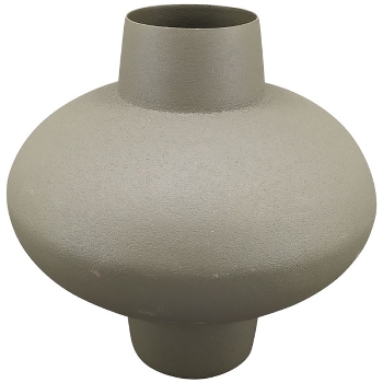 Vase SilO, khaki, Metall, 16x16x16 cm