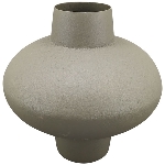 Vase SilO, khaki, Metall, 16x16x16 cm