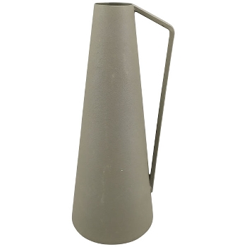 Vase SilO, khaki, Metall, 9,5x9,5x25 cm