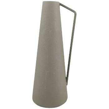 Vase SilO, khaki, Metall, 9,5x9,5x25 cm