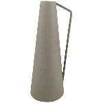 Vase SilO, khaki, Metall, 9,5x9,5x25 cm