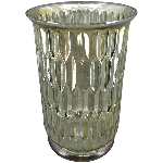 WindLicht PENO, grün, Glas, 16x16x25,5 cm
