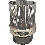 Vase PENO, grau, Glas, 23x23x31,5 cm