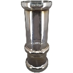 Vase PENO, grau, Glas, 15,5x15,5x40 cm