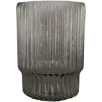 WindLicht PENO, grau, Glas, 9x9x11,5 cm