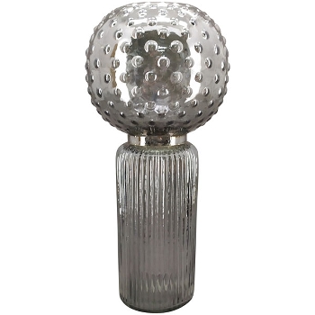 Vase PENO, grau, Glas, 16x16x34,5 cm