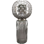 Vase PENO, grau, Glas, 16x16x34,5 cm