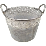 Topf Junker, Metall, 23x23x17 cm