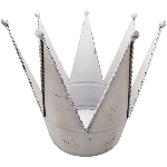 Krone ClairBlanc, weiß, Metall, 31x27x26,5 cm