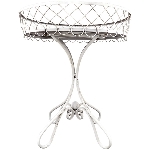 Tisch ClairBlanc, weiß, Metall, 54,5x54,5x63,5 cm