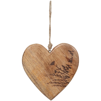 HerzHänger Dost, natur, Holz, 20x1x20 cm