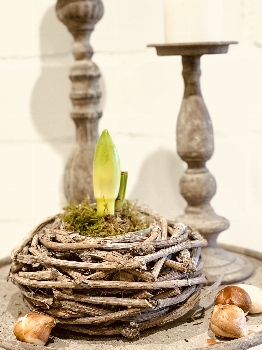 Kranz Willow, natur, Rattan, 25x25x5 cm